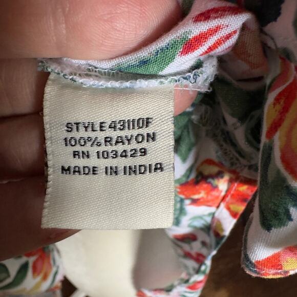 Caffe Marrakesh Floral Flowy Short Sleeve Blouse Brightly Colored 2X - Picture 8 of 10